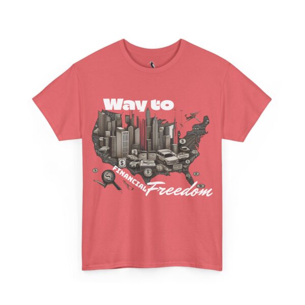 Way to Financial Freedom Unisex Heavy Cotton Tee, Motivational Shirt, Financial Independence Gift, Casual Wear, Inspirational - Image 6
