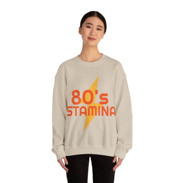 80's Stamina Unisex Sweatshirt - Retro Style, Vintage Apparel, Gift for Nostalgia Lovers, 80s Parties - Image 2
