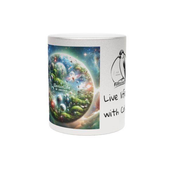 Cosmic Adventure Metallic Mug | Live Life with Color | Unique Art Gifts, Space Lovers, Home Decor, Coffee Cup, Birthday Gift