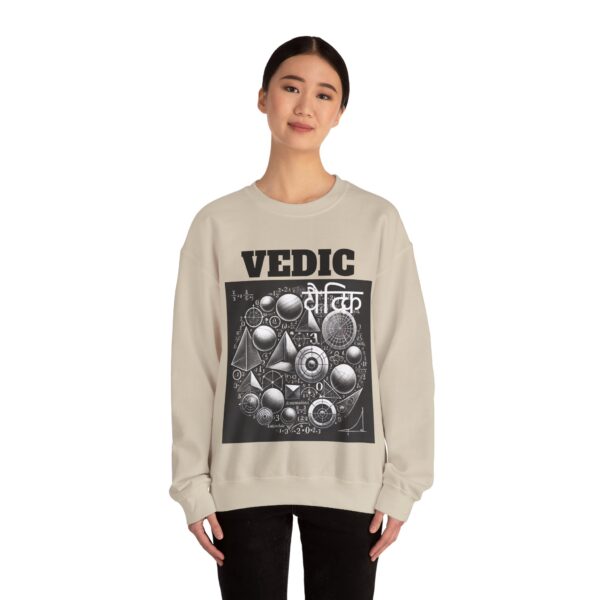 Vedic Geometry Crewneck Sweatshirt, Spiritual Fashion, Gift for Yogis, Cozy Layer, Graphic Sweatshirt, Meditation Apparel - Image 5
