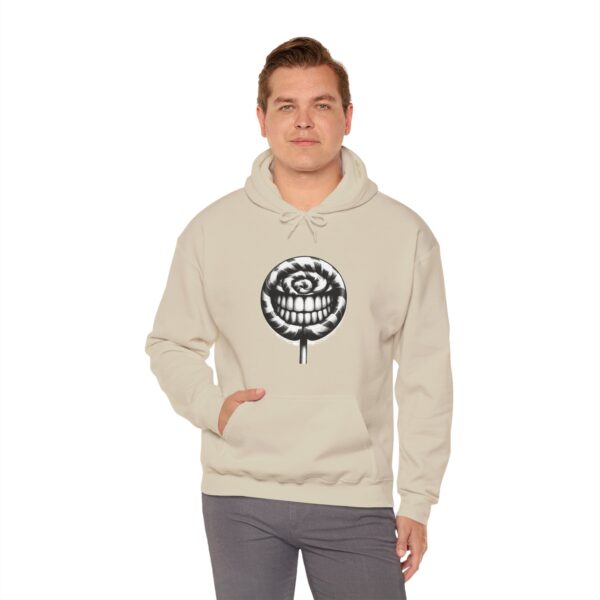 Gothic Lollipop Graphic Hoodie, Cozy Sweatshirt, Halloween Fashion, Unisex Apparel, Streetwear, Fall Style, Gift for Him/Her - Image 6