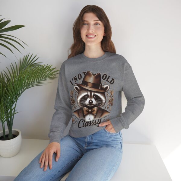 Vintage Classy Raccoon Sweatshirt, Funny Gift for Him/Her, Unisex Pullover for Birthdays, Animal Lover Apparel, Cozy Casual Wear - Image 10