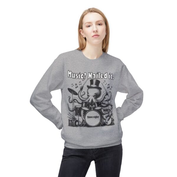 Music-Themed Crewneck Sweatshirt, Unisex Fleece Top for Musicians,  Music Lover t-shirt - Image 4