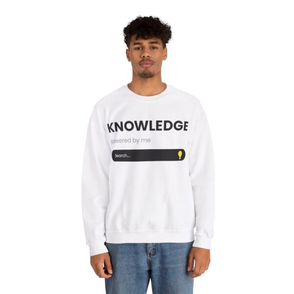 Knowledge Powered Crewneck Sweatshirt, Graphic t-shirt, Motivational Apparel, Educational Inspiration - Image 3
