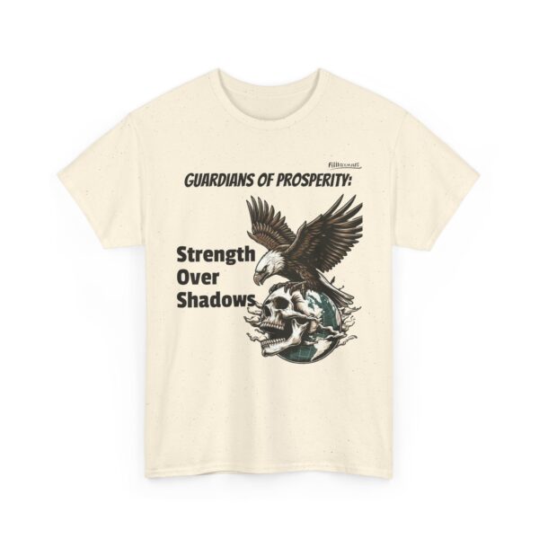 Strength Over Shadows Graphic Tee, Unisex Cotton Tee, Skulls & Eagles Design - Image 9