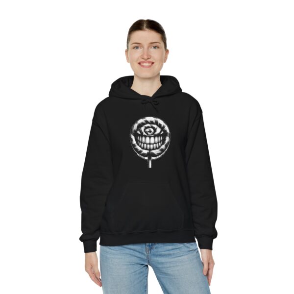 Gothic Lollipop Graphic Hoodie, Cozy Sweatshirt, Halloween Fashion, Unisex Apparel, Streetwear, Fall Style, Gift for Him/Her - Image 2