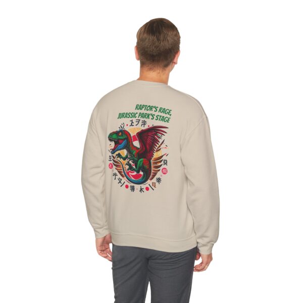 T-Raptor Graphic Sweatshirt, Dinosaur Crewneck Jurrasic Park Sweater, Gift for Dino Lover - Image 4