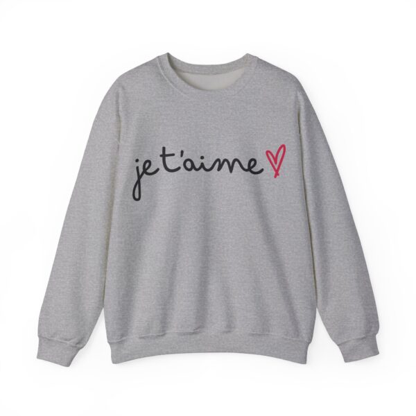 Jet'aime Unisex Crewneck Sweatshirt - Cozy Love Gift, Valentine's Day, Apparel for Friends - Image 8