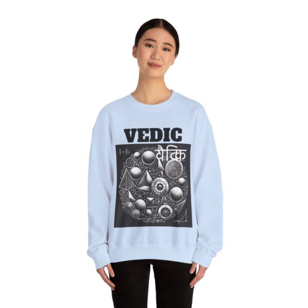 Vedic Geometry Crewneck Sweatshirt, Spiritual Fashion, Gift for Yogis, Cozy Layer, Graphic Sweatshirt, Meditation Apparel - Image 5