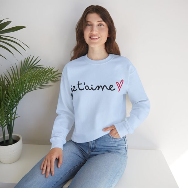 Jet'aime Unisex Crewneck Sweatshirt - Cozy Love Gift, Valentine's Day, Apparel for Friends - Image 4