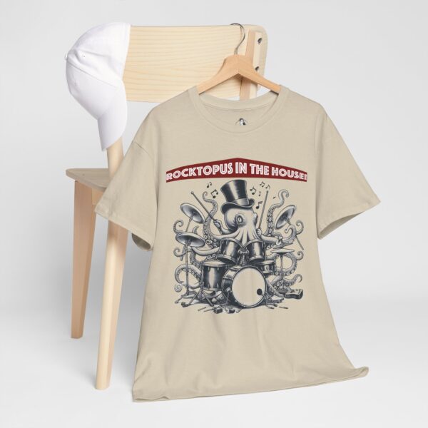 Rocktopus Octopus Drumming Unisex Tee - Fun Music Shirt, Musician t-shirt, Kids Party