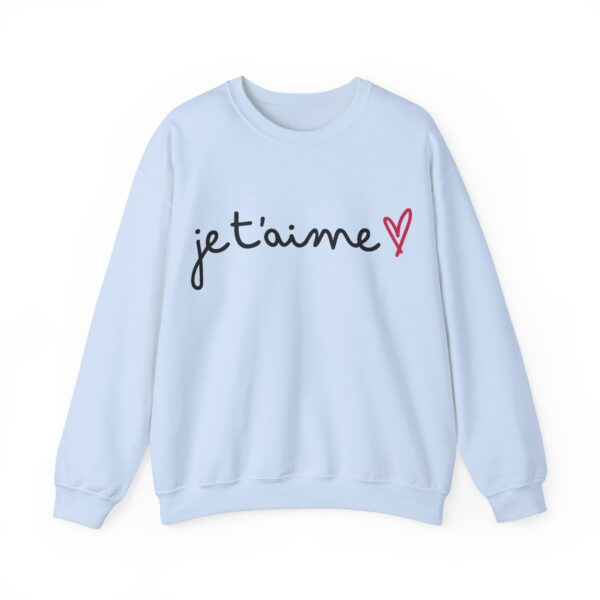 Jet'aime Unisex Crewneck Sweatshirt - Cozy Love Gift, Valentine's Day, Apparel for Friends - Image 3