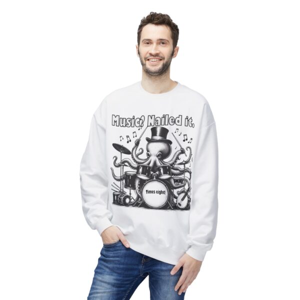 Music-Themed Crewneck Sweatshirt, Unisex Fleece Top for Musicians,  Music Lover t-shirt - Image 2