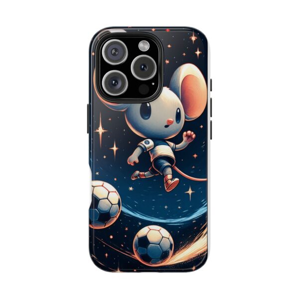 Space Mouse Soccer Phone Case - Trendy Tough Cases for Soccer Fans, Cute Animal Design, Kids Gift, Phone Accessories, Unique Cover - Image 7