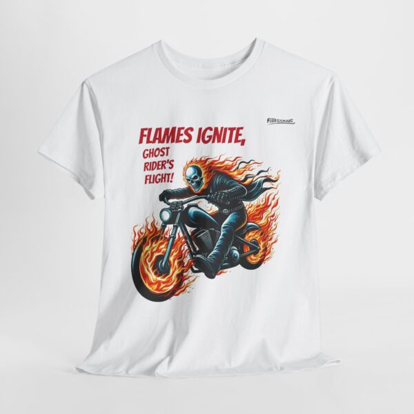 Ghost Rider Vintage Tee, Cool Motorcycle Shirt, Unisex Heavy Cotton Tee, Biker Gift, Festival Apparel, Ghost Rider Merchandise - Image 3