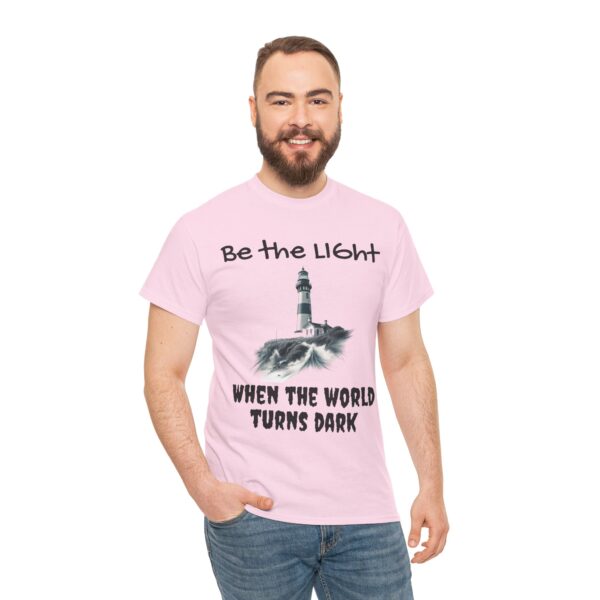 Light House Tee, Motivational Unisex T-Shirt, Be the Light in the Dark, Lighthouse Graphic Shirt, Inspirational Cotton Tee - Image 9