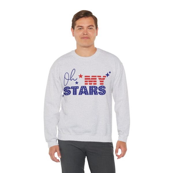 Patriotic Sweatshirt, Oh My Stars Crewneck, Unisex Pullover for Fourth of July, Graphic T-shirt, USA Pride Top - Image 2