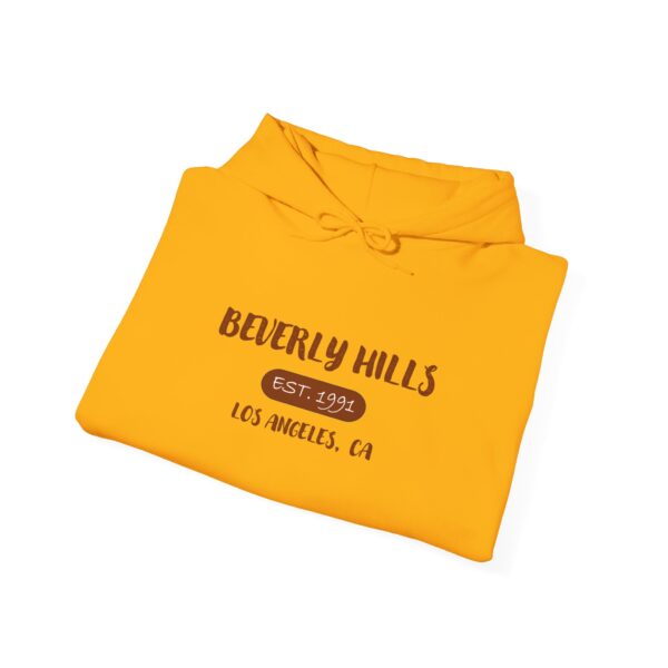 Beverly Hills Est. 1991 Hoodie, Cozy Unisex Sweatshirt for Casual Outings, Perfect for Travel, Gift for Friends, LA Vibe - Image 2