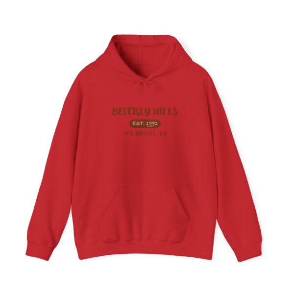 Beverly Hills Est. 1991 Hoodie, Cozy Unisex Sweatshirt for Casual Outings, Perfect for Travel, Gift for Friends, LA Vibe - Image 10