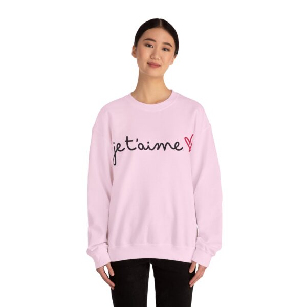 Jet'aime Unisex Crewneck Sweatshirt - Cozy Love Gift, Valentine's Day, Apparel for Friends - Image 7