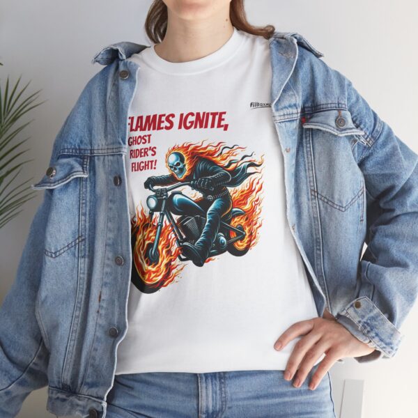 Ghost Rider Vintage Tee, Cool Motorcycle Shirt, Unisex Heavy Cotton Tee, Biker Gift, Festival Apparel, Ghost Rider Merchandise - Image 4