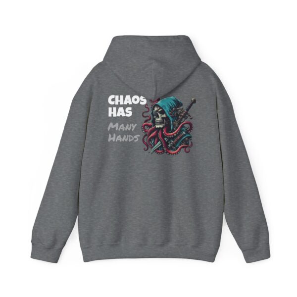 Chaos Has Many Hands Hoodie, Unisex Sweatshirt for Gamers, Cozy Oversized Apparel for Fall, Unique Gift for Friends, Cartoon Design - Image 6