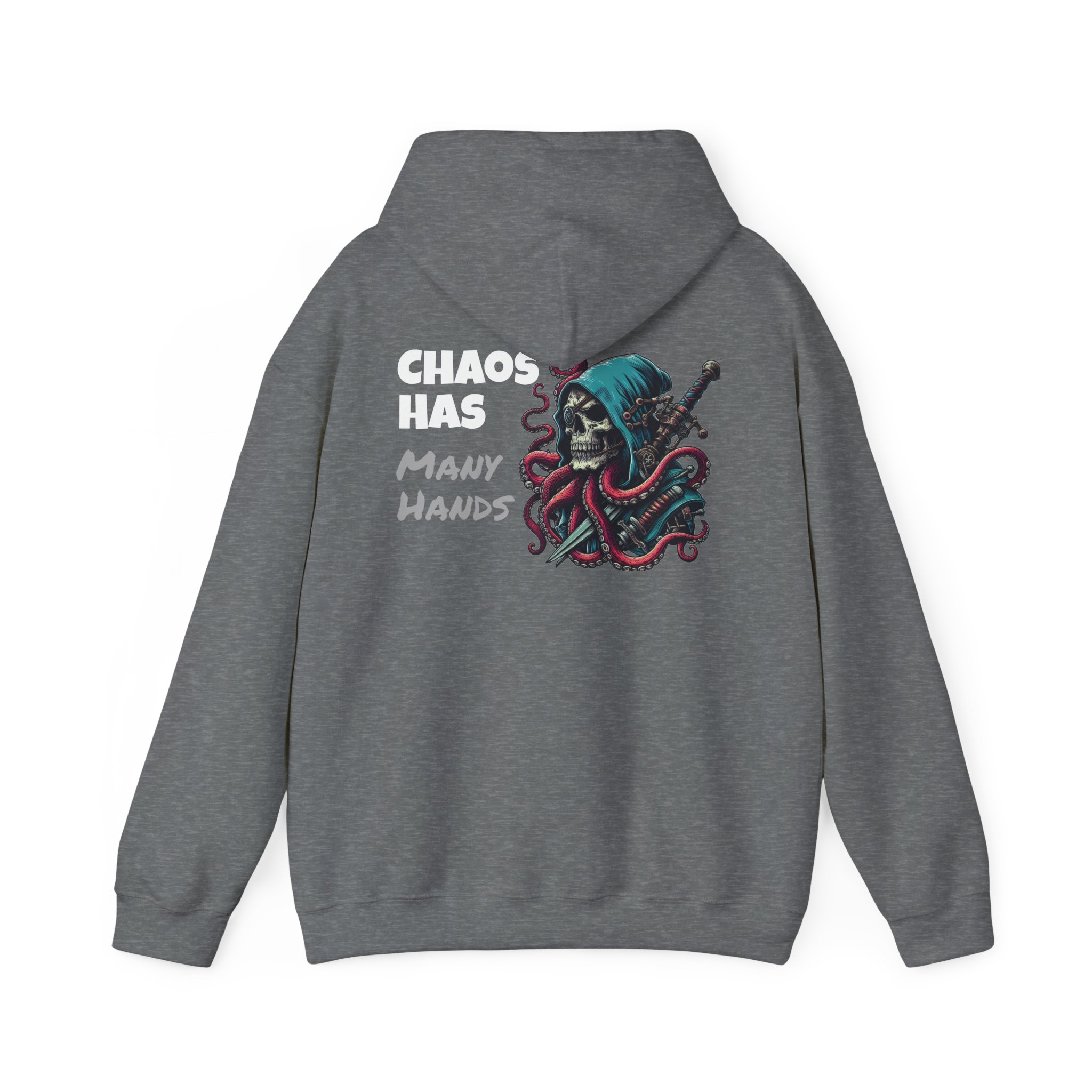 Chaos Has Many Hands Hoodie, Unisex Sweatshirt for Gamers, Cozy Oversized Apparel for Fall, Unique Gift for Friends, Cartoon Design - Image 6