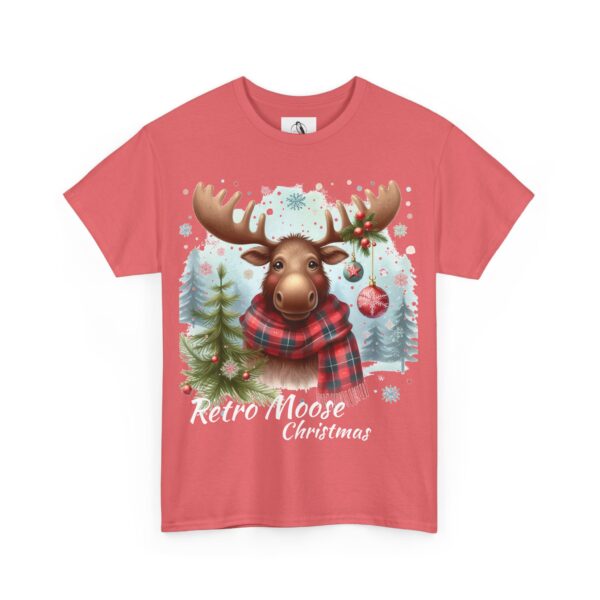 Retro Moose Christmas Tee, Cozy Holiday Shirt, Unisex Festive T-Shirt, Cute Moose Graphic Tee - Image 4