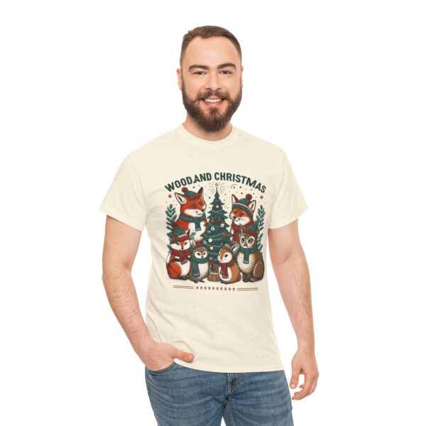 Woodland Christmas Tee, Cozy Holiday Shirt, Animal Lover Gift, Unisex Graphic T-Shirt, Cute Winter Apparel - Image 8