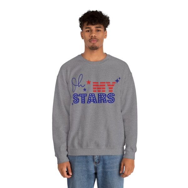 Patriotic Sweatshirt, Oh My Stars Crewneck, Unisex Pullover for Fourth of July, Graphic T-shirt, USA Pride Top - Image 7
