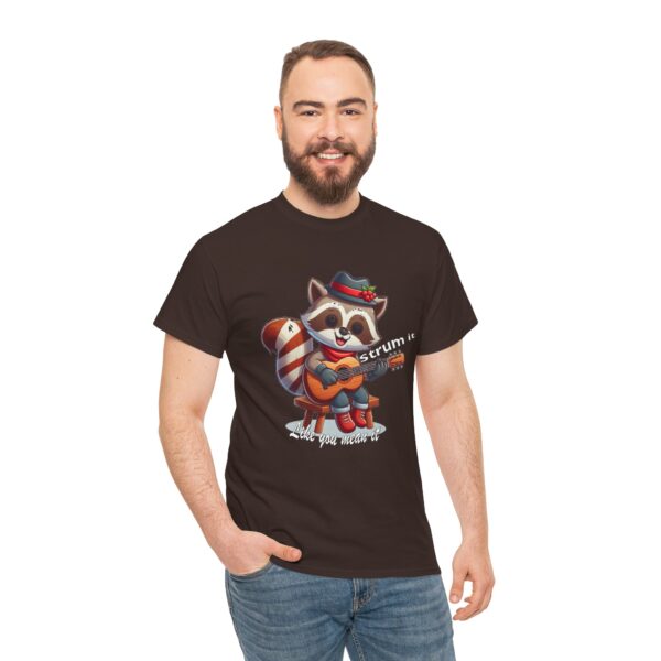 Strum It Raccoon Tee | Fun Animal Graphic Tee, Gift for Musicians, Casual Outfit, Music Lover Apparel, Playful T-Shirt - Image 5