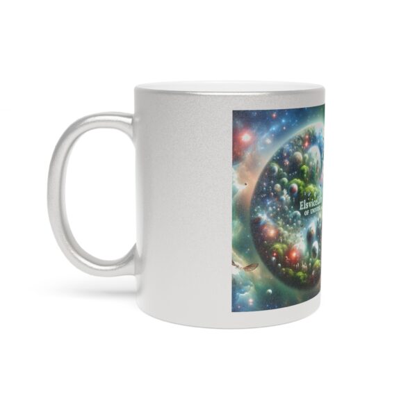 Cosmic Adventure Metallic Mug | Live Life with Color | Unique Art Gifts, Space Lovers, Home Decor, Coffee Cup, Birthday Gift - Image 5