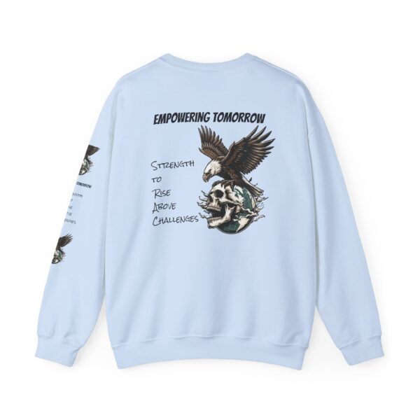 Empowering Tomorrow Crewneck Sweatshirt, Unisex Inspirational Apparel, Skull and eagle sweatshirt - Image 10
