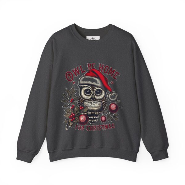 Owl Be Home for Christmas Crewneck Sweatshirt, Cozy Holiday Sweatshirt, Unisex Christmas Crew - Image 8