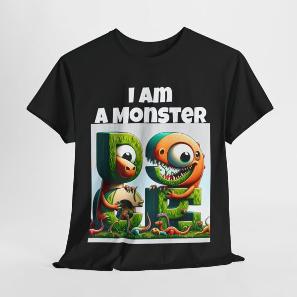 I Am A Monster Unisex Heavy Cotton Tee, Fun Graphic Shirt, Children's Gift, Halloween Costume, Monster Theme Party - Image 7