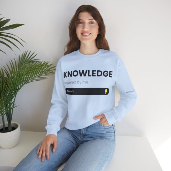 Knowledge Powered Crewneck Sweatshirt, Graphic t-shirt, Motivational Apparel, Educational Inspiration - Image 6