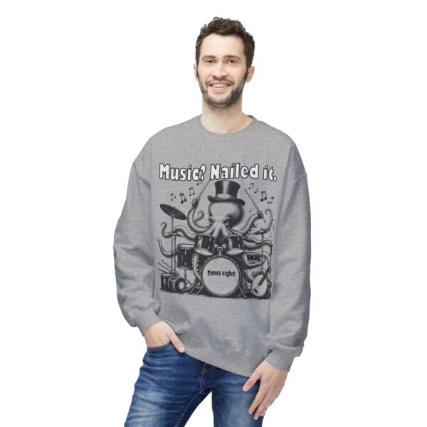 Music-Themed Crewneck Sweatshirt, Unisex Fleece Top for Musicians,  Music Lover t-shirt - Image 5