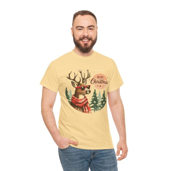 Merry Christmas Deer Tee, Unisex Heavy Cotton Tee, Holiday T-Shirt, Christmas Gift, Festive Apparel - Image 7