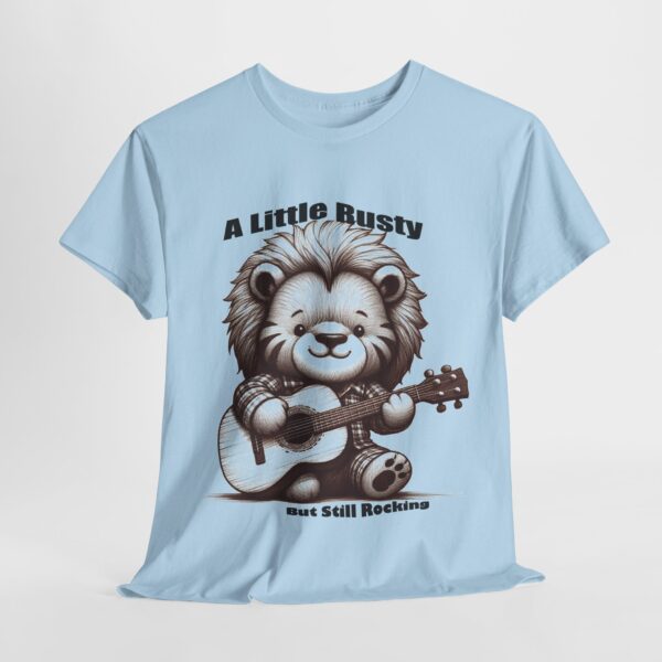 Cute Lion Graphic Tee, Fun Music Lover Shirt, Festival Wear, Unisex Casual Top, A Little Rusty But still rocking - Image 10
