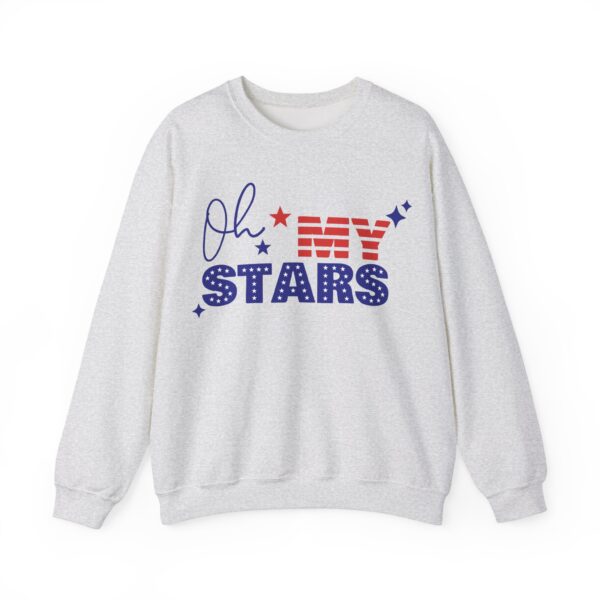 Patriotic Sweatshirt, Oh My Stars Crewneck, Unisex Pullover for Fourth of July, Graphic T-shirt, USA Pride Top - Image 3