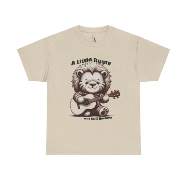 Cute Lion Graphic Tee, Fun Music Lover Shirt, Festival Wear, Unisex Casual Top, A Little Rusty But still rocking - Image 4