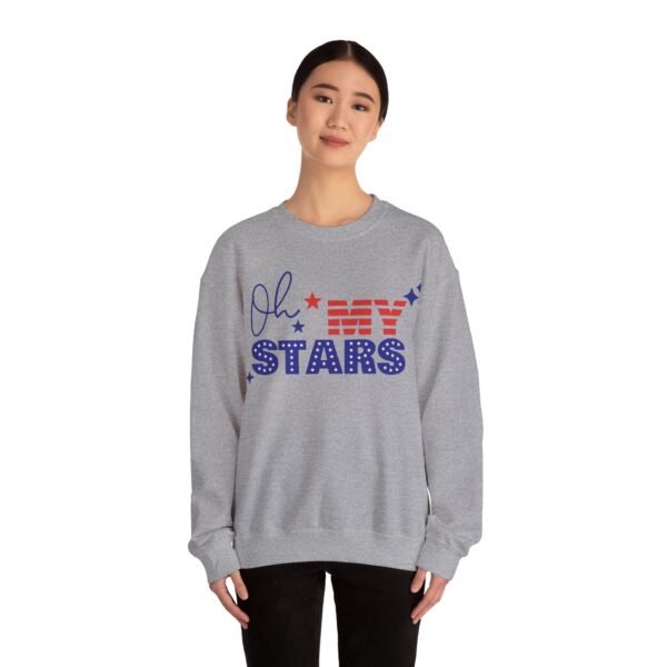 Patriotic Sweatshirt, Oh My Stars Crewneck, Unisex Pullover for Fourth of July, Graphic T-shirt, USA Pride Top - Image 4