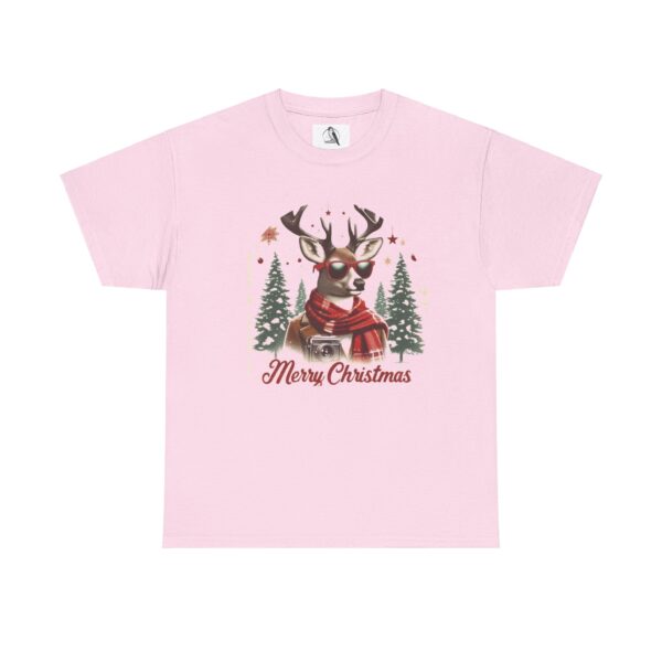 Festive Deer Christmas Tee -  Christmas Party Shirt, Winter Apparel, Funny Graphic - Image 3