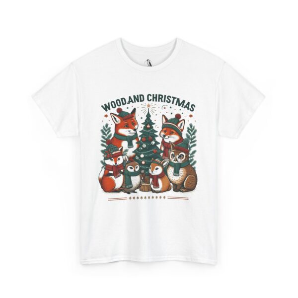 Woodland Christmas Tee, Cozy Holiday Shirt, Animal Lover Gift, Unisex Graphic T-Shirt, Cute Winter Apparel - Image 2