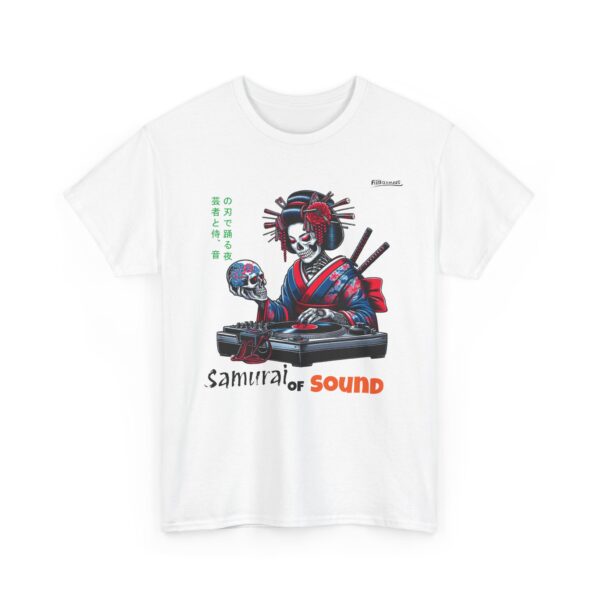 Samurai Geisha playing music Unisex Tee Shirt , Japanese Warrior T-Shirt, Samurai Gift, Geisha Tee, Samurai Warrior Shirt - Image 4