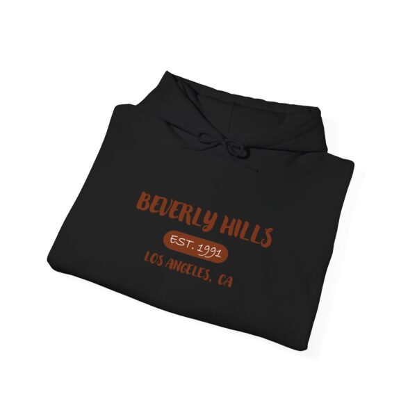 Beverly Hills Est. 1991 Hoodie, Cozy Unisex Sweatshirt for Casual Outings, Perfect for Travel, Gift for Friends, LA Vibe - Image 8