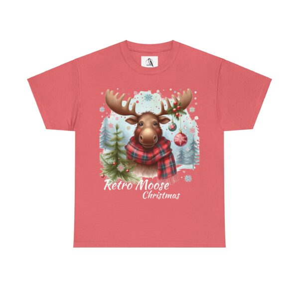Retro Moose Christmas Tee, Cozy Holiday Shirt, Unisex Festive T-Shirt, Cute Moose Graphic Tee - Image 5