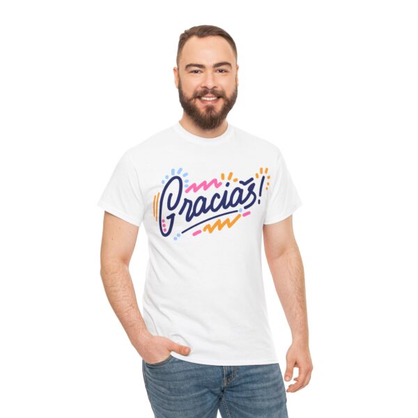 Colorful Gracias Unisex Heavy Cotton Tee, Vibrant Appreciation Shirt for Friends, Casual Wear, Fun Celebration - Image 7