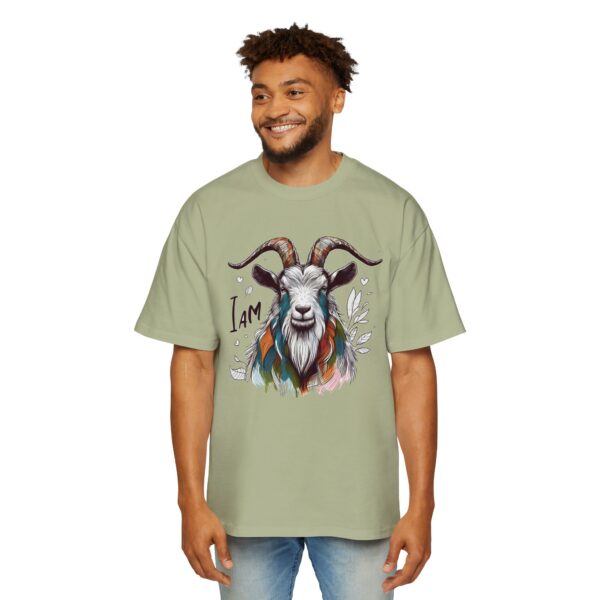 Men's Goat Graphic Tee - Oversized Casual Shirt, I Am T-Shirt, Animal Lover Gift, Unique Fashion, Everyday Wear, Eco-Friendly - Image 2