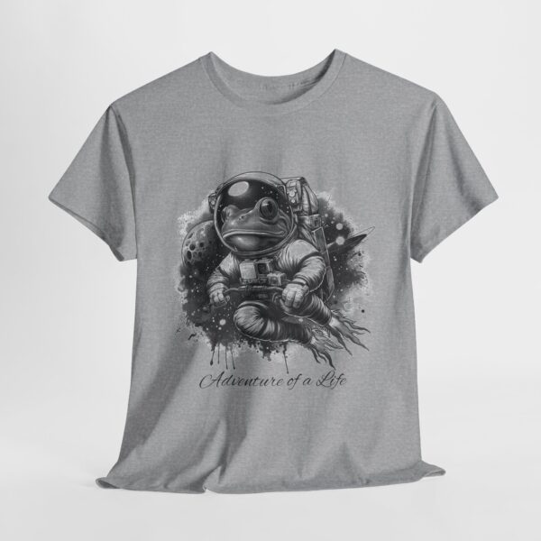 Cool Astronaut Frog Adventure Unisex Heavy Cotton Tee, Gifts for Space Lovers, Funny Graphic T-Shirt, Unique Casual Wear, Trendy Statement - Image 3